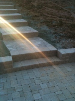 Paver Patio Walkway and Firepit